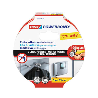 Cinta adhesiva doble cara Tesa powerbond 19mm x 5m