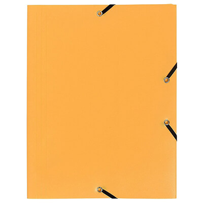 Carpeta con gomas A4 3 solapas PP amarillo