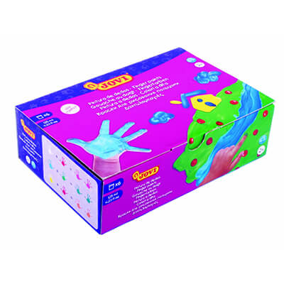 Pintura dedos Jovi 125ml pack 6 botes surtidos