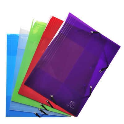 Carpetas Exacompta amb goma A4 multicolor cristal