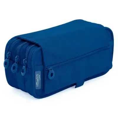 Estuche portatodo triple OfficeBox azul marino