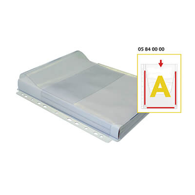 Pack 5 fundas fuelle A4 multitaladro/solapa pvc