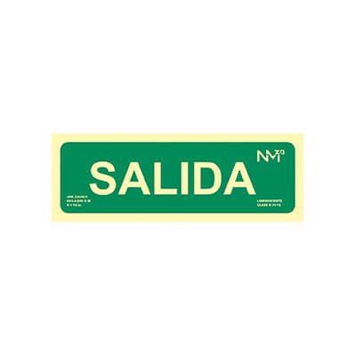 Pack de 2 señales de seguridad "Salida" Homologada