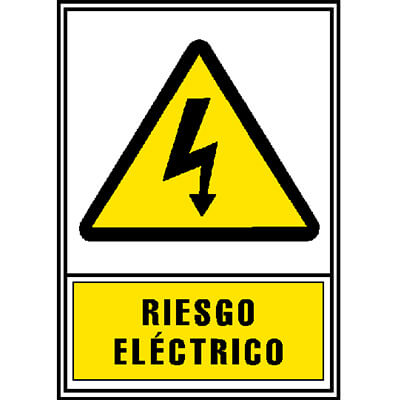 Señal de aviso "Riesgo Eléctrico" Archivo 2000