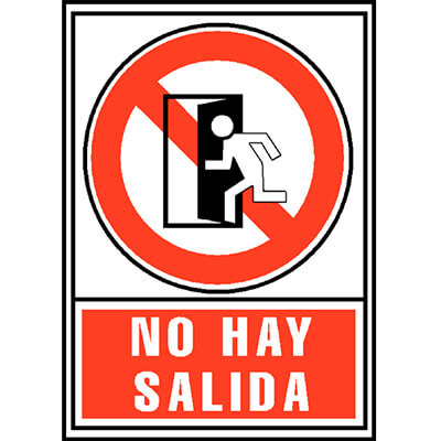 Señal "No hay salida" Archivo 2000