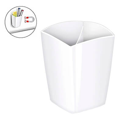 Cubilet Cep portallapis plàstic blanc magnètic