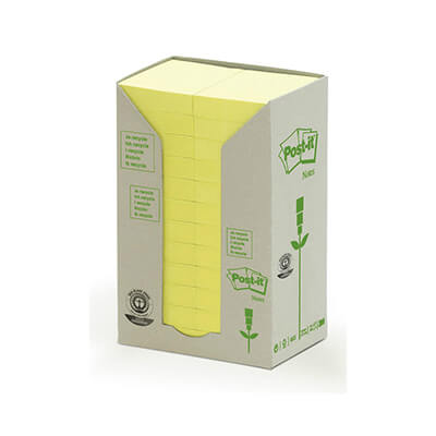 Pack 24 blocs POST-IT® reciclats grocs 38x51