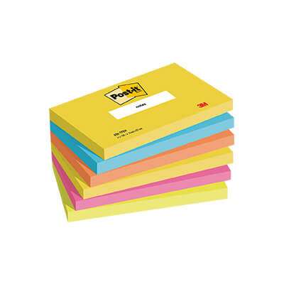 6 blocs POST-IT® 655 Gama Energía 76x127