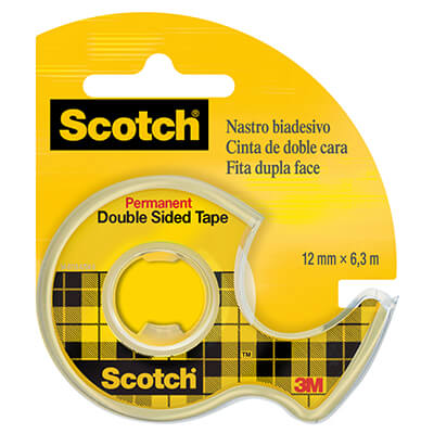 Cinta Scotch® doble cara 12mm x 6,3m 136D