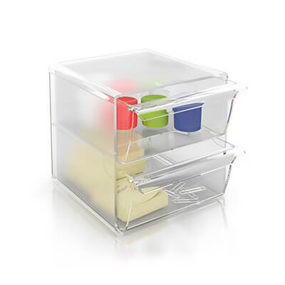 Organizador Archivo 2000 2 cajones maxi transparen