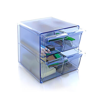 Organizador Archivo 2000 Archicubo 4 cajones mini