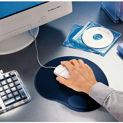 Estoreta reposacanells ratolí gel blau