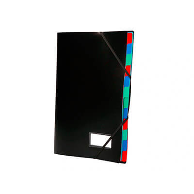 Carpeta clasificadora Liderpapel A4 PP negra