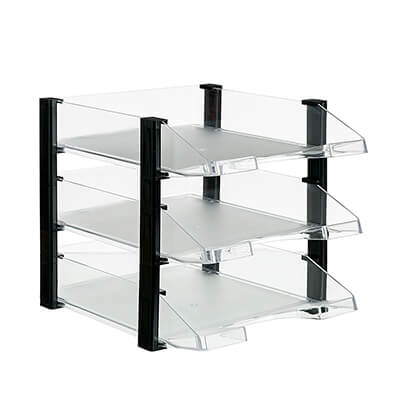 Set de 3 safates Jumbo rack transparents