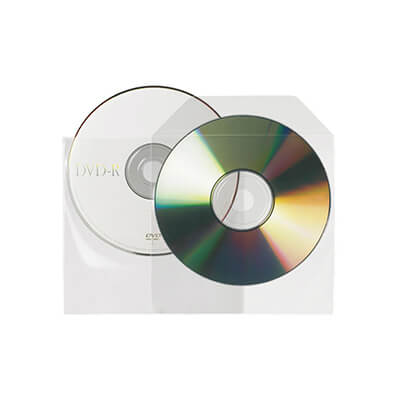 Pack 100 fundes CD/DV transparent solapa tancament