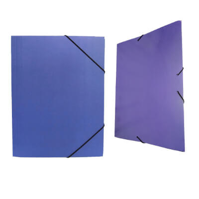 Carpeta cartón Folio con bolsa azul