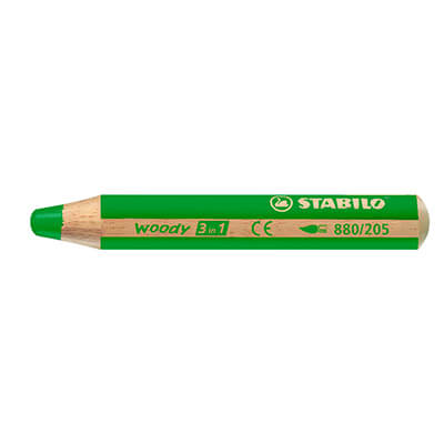Lápiz Stabilo Woody 3 en 1 verde