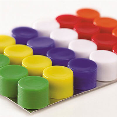 Iman redondo 20mm azul (6u)