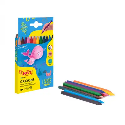 Estuche 12 ceras plásticas Jovi hexagonales