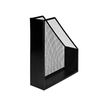 Porta-revistes metàl·lic negre