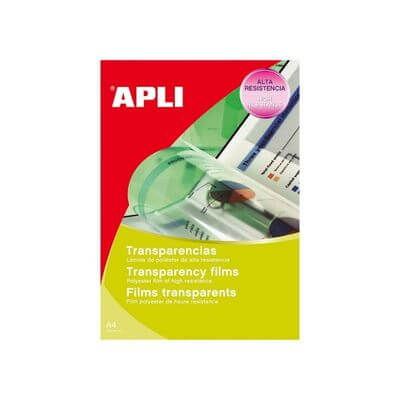 Caixa 100 transparències A4 sense banda per inkjet