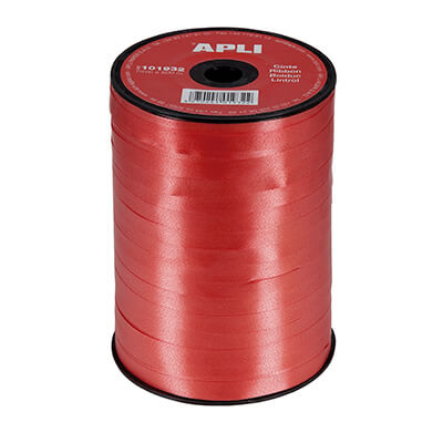 Cinta regalo 7 mm x 400 m color rojo