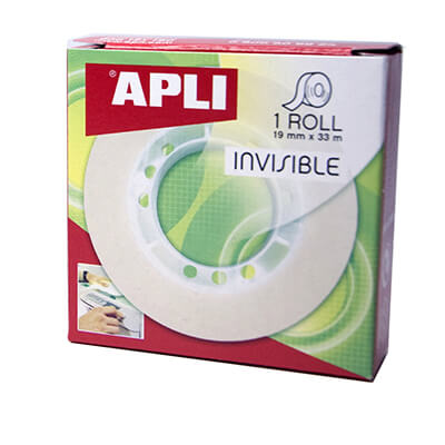 Cinta adhesiva invisible Apli 19x33