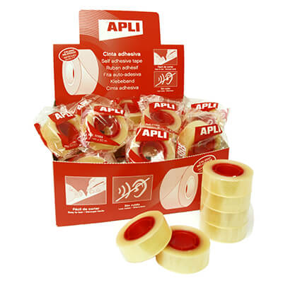 Cinta adhesiva 19x33 transparente Apli