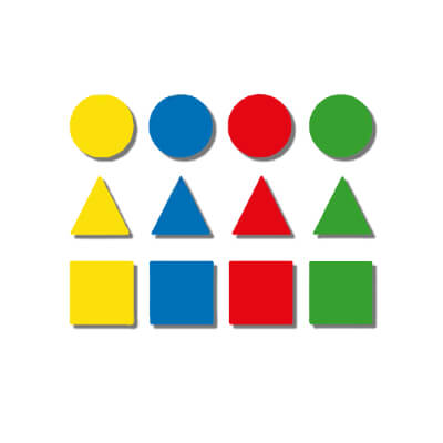 Borsa gomets geomètrics assortits petits