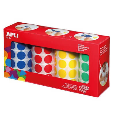 Gomets Pack 4 rotllos: Blau, Vermell, Groc i Verd