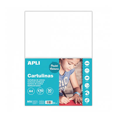 Pack 50 cartolines A4 170g blanc