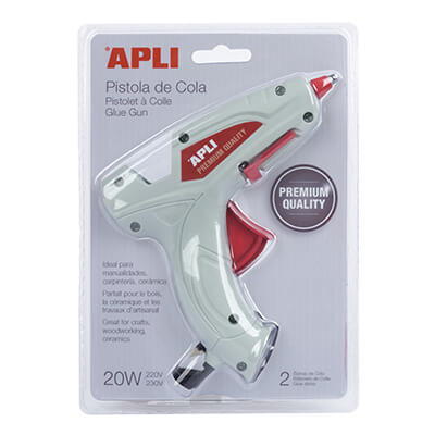 Pistola de cola 20W + 2 barres de cola
