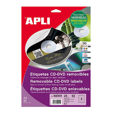 Etiquetes adhesives cd-rom ø 114mm