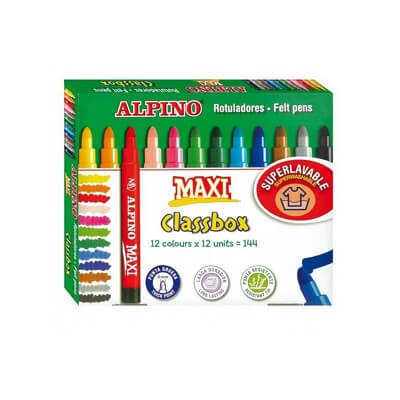 Estoig 144 retoladors Alpino Maxi (12 colors)
