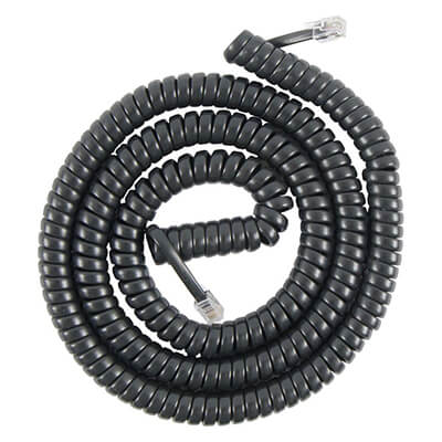 Cable telefónico rizado 5m RJ9