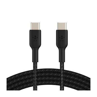 Cable trenzado usb-c /usb-c macho macho 1 metro