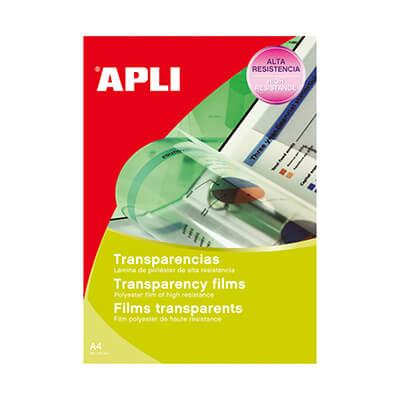 Transparencias Apli deskjet color para inkjet