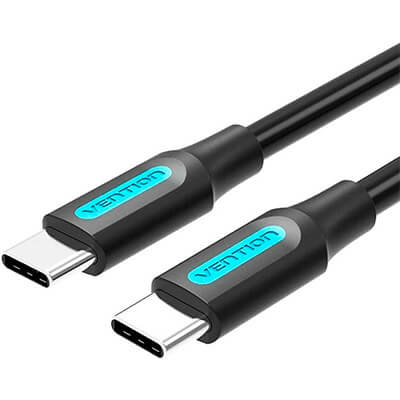 Cable USB 2.0 Tipo-C a Tipo-C 50cm Vention Negre