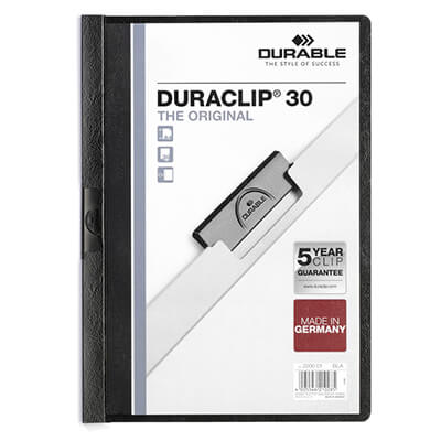 Carpeta Duraclip A4 30 hojas color negro
