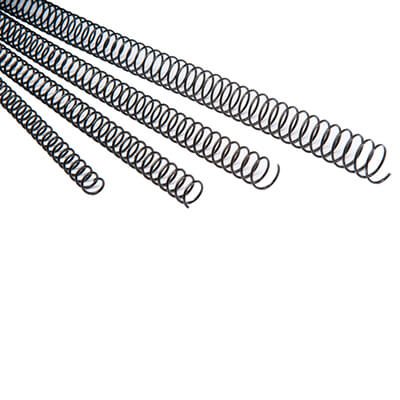 Espiral metálico 10 mm negro (100u)