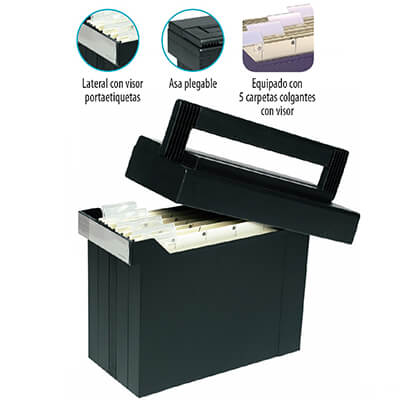 Bastidor go-set 5 carpetas negras