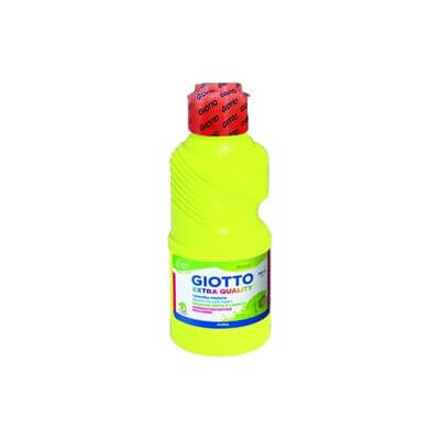 Témpera Giotto Flúor amarilla 250 ml.