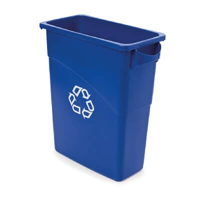 Papelera reciclaje 60 litros azul