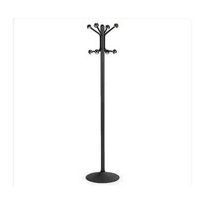 Penja-robes de peu metàl·lic negre 8 penjadors