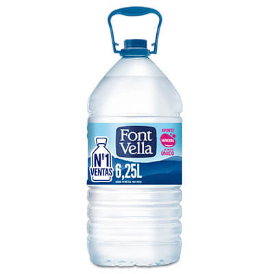 Garrafa agua Font Vella 6,25 litros (c/3 uds)