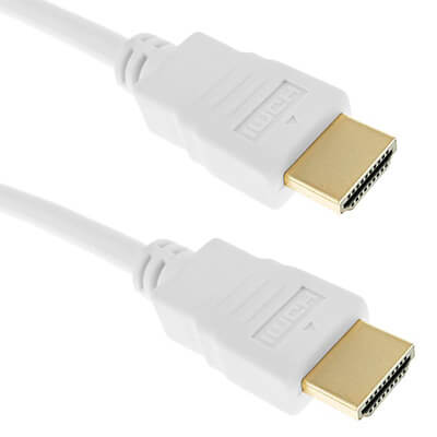 Cable HDMI 1.4 blanc 2 metres