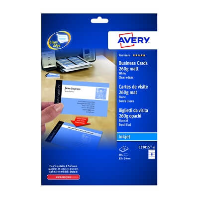 Paquet targetes de visita Avery làser