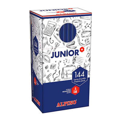 Caixa 144 llapis Alpino Junior HB