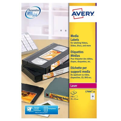 Paquete etiquetas Avery láser disquette