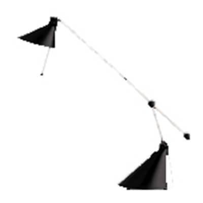 Lampara sobremesa halógena 50w negro